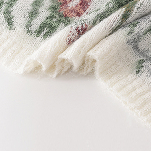 Pull en coton rayé à manches longues pour femme, décontracté, anti-froissement, avec logo personnalisé 2025, tricot d'automne - Product Image 4