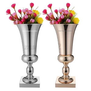 Florero de trompeta hecho a mano, soporte de flores para el hogar, evento, fiesta, decoración, soporte de flores de Metal, centros de mesa, soporte de jarrón - Product Image 6