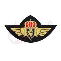 Badges et patchs de conception OEM entièrement fabriqués à la main avec un Badge d'ailes métalliques