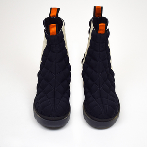 Botas Chelsea de Tela Suave de Alta Calidad para Mujer, Otoño, Negro, Marfil, Forro de Merino, Acolchado, Estilo Casual, Aumenta la Estatura - Product Image 2