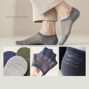 <b>Men's</b> Summer Fashion Casual Thin Boat <b>Socks</b> Cool <b>Invisible</b> Mesh Design for Shallow Feet Comfortable Casual Male <b>Socks</b> - Product Image 3