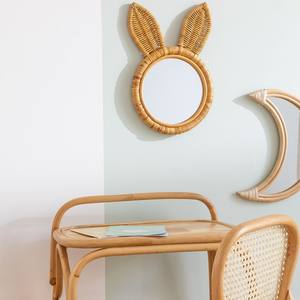 Adorable miroir rond en rotin avec oreilles de lapin pour la décoration de la salle, de la chambre à coucher et de la chambre d'enfant - Product Image 4
