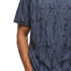 T-shirt Homme Oversize en Coton Tricoté Lourd Effet Vieilli – Style Décontracté Anti-Boulochage et Séchage Rapide – Le Plus Populaire - Product Image 5