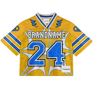 Camisetas de Fútbol y Fútbol Americano Personalizadas al por Mayor, Tallas Grandes, Transpirables, de Secado Rápido, para Fanáticos, Ropa de Calle de Verano - Product Image 2