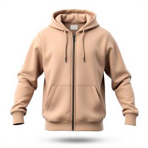 เสื้อฮู้ดซิปรูดซิปสำหรับผู้ชาย, เสื้อมีฮู้ดพิมพ์ลายพัฟผ้าฝ้ายออร์แกนิกน้ำหนักมากระบายอากาศได้ดี520กรัม - Product Image 3