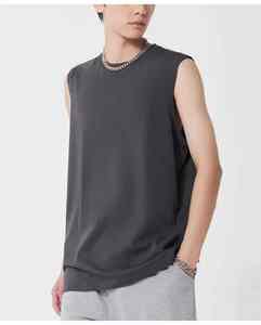 เสื้อกล้ามสำหรับยิมของผู้ชายแห้งเร็วและระบายอากาศได้ดีเลือกลายไฮสตรีทถักทอไซส์ใหญ่พิเศษ - Product Image 4