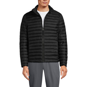 Vestes matelassées en toile épaisse pour hommes avec col montant et logo frontal - Manteau de mode d'hiver - Product Image 1