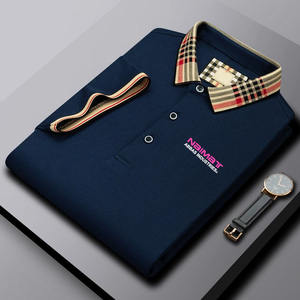 Diseño personalizado de su propia marca de los hombres para la camisa de manga corta de poliéster de punto de color sólido transpirable de secado rápido de golf para camisas - Product Image 3