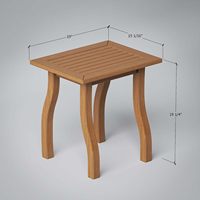 Table d'appoint moderne en bois d'acacia pour l'extérieur, petites bretelles de table d'appoint pour patio, jardin, piscine, entrée, salle à manger, meubles