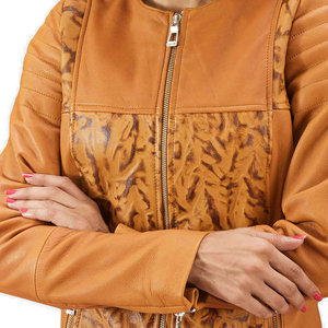 Latest Arrival Women's Winter Jacket Eco-Friendly Windproof Breathable Canvas Leather Zipper Casual Finished Adult Size Plain - Product Image 5