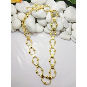 Handmade Gold-Plated Brass Women's Statement Layered Necklaces Fashion Jewelry Other Occassion - Product Image 2