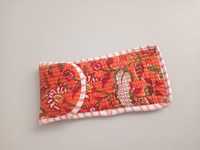 Bolsa de Mano Plegable de Algodón Ecológico Acolchado, Funda para Móvil, Estilo Moderno, Pequeña Capacidad, Bolsa de Cosméticos de Uso Diario Sin Asa