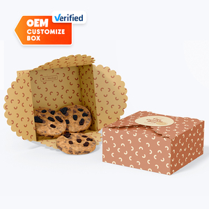 Único OEM Personalizar Floral-Side cerrado Cajas de panadería con impresión a todo color y acabado - Product Image 1