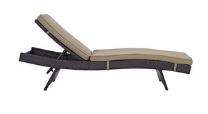 Chaise longue de plage en rotin avec dossier réglable, mobilier de piscine, de jardin - Product Image 5
