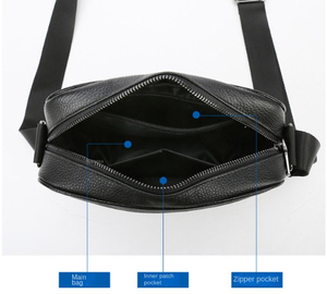 Design de luxe mode à la mode affaires décontracté hommes sacs à bandoulière étanche en cuir Pu épaule bandoulière grande capacité - Product Image 2