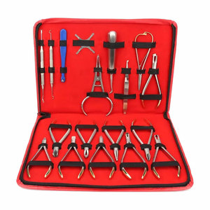 Ensemble de 18 pinces dentaires en acier inoxydable, outils orthodontiques, pinces à insérer TC, équipement de laboratoire dentaire - Product Image 1