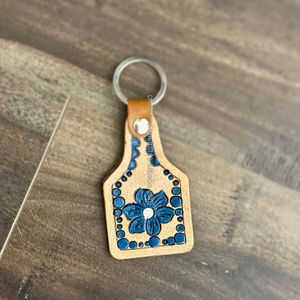 Llaveros de cuero tallados a mano, llaveros de cuero de forma exótica, accesorios de cuero, llaveros bonitos para Unisex - Product Image 2
