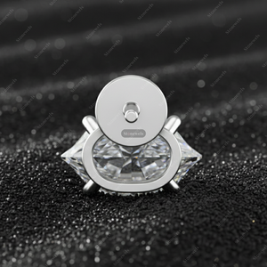 ต่างหูเพชรเลี้ยงในห้องปฏิบัติการ 6 กะรัต รับรองโดย GIA IGI ชุบทองคำแท้ 925 สำหรับเขาและเธอ ของขวัญคริสต์มาส - Product Image 3