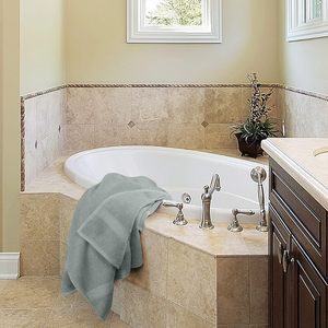 Premium 100% Anneau Filé Coton Jacquard Satin Serviette De Bain À Séchage Rapide 600GSM 70*140cm pour Bain À Main ou Utilisation Hôtel - Product Image 2