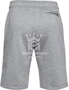 กางเกงขาสั้นผ้าฟลีซสำหรับผู้ชายกางเกงขาสั้นผ้าฟลีซแบบลำลองมีกระเป๋าลายสีทึบสำหรับวิ่งออกกำลังกายในบ้าน - Product Image 2