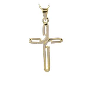 14K Solid Gold Plane Trendy <b>Cross</b> Charm <b>Necklace</b> Crystal <b>Cross</b> <b>Necklace</b> Fine Jewellery for <b>Women</b> Made in Turkey - Product Image 1