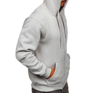 Sudaderas de manga larga con cremallera completa esenciales para hombre, sudaderas con capucha transpirable de algodón de manga regular para invierno - Product Image 5