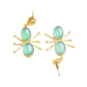 Boucles d'oreilles pendantes en laiton naturel, pierre semi-précieuse naturelle de qualité supérieure, finition en laiton antique, sans nickel, durables, qualité d'exportation en vrac - Product Image 6