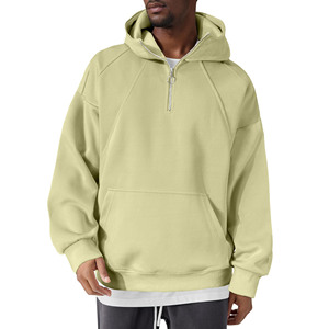 Sweat-shirt à capuche en coton éponge français brodé personnalisé 500 GSM impression bouffante à épaules tombantes - Product Image 2