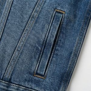 Veste en jean longue extensible sur mesure pour femmes, hiver, écologique, respirante, col montant, fabricant OEM, grande taille - Product Image 5