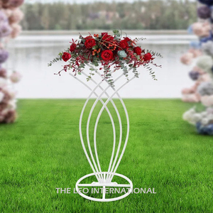 Trending European Stainless Steel <b>Crystal</b> Metal <b>Stand</b> Holder for Table Centerpiece to Enhance Reception Style New Arrival - Product Image 5
