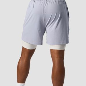 กางเกงขาสั้นสะท้อนแสงสำหรับผู้ชายคุณภาพพรีเมียมคุณลักษณะด้านความปลอดภัยแบบ2 in 1สำหรับการวิ่งตอนกลางคืนด้วยซับในแบบอัดด้านใน - Product Image 4