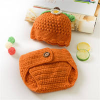 Conjunto de Disfraz de Gorro de Punto de Ganchillo para Fotografía de Bebés Recién Nacidos, Gorro Hecho a Mano para Baby Shower