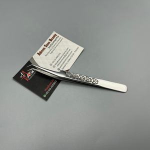 Japanese Steel <b>Butterfly</b> Design Eyelash Tweezers Sustainable Stainless Silver Polish Pointed Volume Tip for Lash Extensions - Product Image 6