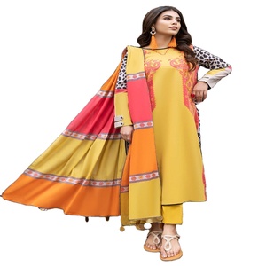 Marque pelouse imprimé travail par CHARIZMA indien et marocain belles robes décontractées vente en gros vêtements costumes de haute qualité - Product Image 1