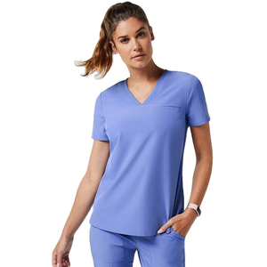 Conjunto de uniforme de Enfermería Médica de verano de alta calidad, venta al por mayor directa de fábrica, uniforme de hospital de tela de Jersey - Product Image 1