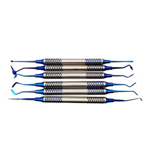 Juego de 6 Herramientas Dentales, Kit de Espátulas para Rellenos de Resina Compuesta, Instrumentos Médicos de Restauración con Recubrimiento de Titanio, Instrumentos Quirúrgicos para Cavidades - Product Image 2