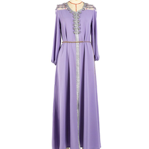 Nouveau caftan noir à manches longues robe Maxi islamique traditionnelle pour femmes nouveaux vêtements et accessoires musulmans arabes pour Jilbab Abaya - Product Image 1
