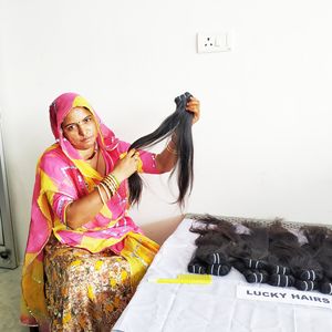 Máquina de cabello humano virgen sin procesar, mechones rectos de doble trama, extensiones de cabello humano virgen brasileño alineación con cutícula - Product Image 6