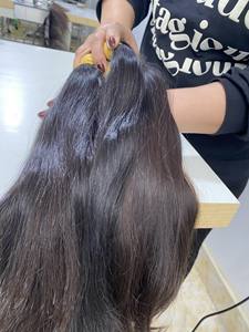 Échantillon gratuit de cheveux humains vierges vietnamiens de qualité Remy, lots en vrac, double trame à la machine pour femmes noires - Product Image 2