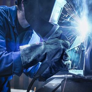 XL ANSI Certified Nitrile Safety <b>Gloves</b> Custom <b>Long</b> Sleeve Welding <b>Gloves</b> Anti-Cut Fire Proof Features Leather Material - Product Image 2