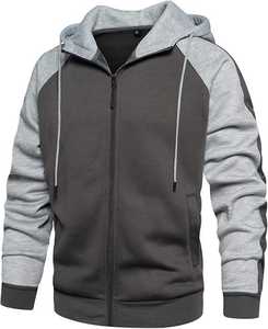 Custom <b>Full</b> <b>Zip</b> <b>Up</b> <b>Hoodie</b> Manufacturer 100% Cotton Fleece Mens <b>Hoodie</b> Embroidered Logo OEM Service - Product Image 1