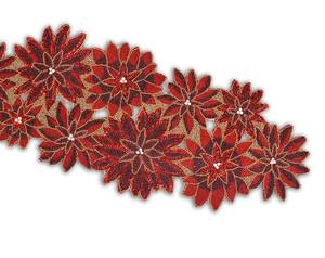 ผ้าปูโต๊ะประดับด้วยลูกปัดลายดอกไม้ขนาด13X36นิ้วงานแฮนด์เมดสำหรับตกแต่งวันหยุดเทศกาลคริสต์มาส - Product Image 4