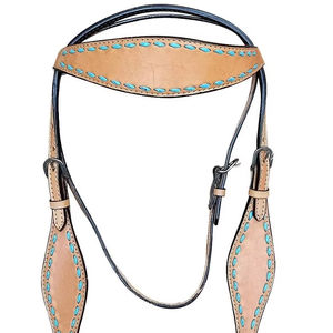 Recién llegado, juego de bridas de caballo de cuero genuino, tachuela de sillín occidental y caballete para entusiastas de vaqueros y caballos - Product Image 1