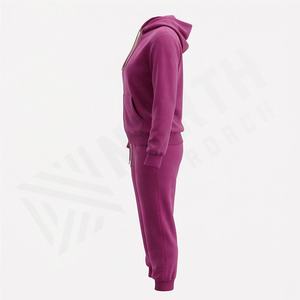 Conjuntos Deportivos de Felpa de Algodón Puro para Mujer, Elegantes, con Etiqueta de Logotipo Personalizable, de Alta Calidad, Suaves y Cálidos para Gimnasio - Product Image 3