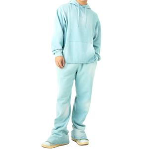 Logo personnalisé hommes survêtement survêtement unisexe survêtements survêtement ensemble Vintage pull à capuche lavage à l'acide survêtement 2026 - Product Image 1