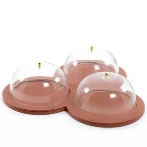 โดมสำหรับเสิร์ฟอาหารและของหวานทำจากหนังแก้วดีไซน์ใหม่ - Product Image 1