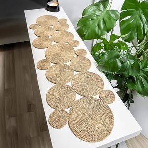 Christmas Decorative and Leaves Design <b>Beaded</b> Runner <b>Placemat</b> Dining Table Fancy Mat Handmade Decorative Runners for Wedding - Product Image 2