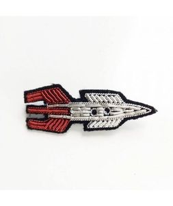 Wholesale Best Quality New Design Bullion Wire Brooches Beautiful Embroidered Leave Brooches Customized Size Low Price-#0009019 - Product Image 3
