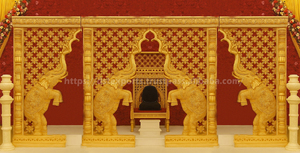 ฉากหลังงานแต่งงานสไตล์จารอกาแบบคลาสสิกสำหรับงานแต่งงาน งานเลี้ยงที่บ้าน ราคาโรงงาน ขายอุปกรณ์ตกแต่งงานแต่งงาน เม็กซิโก - Product Image 3