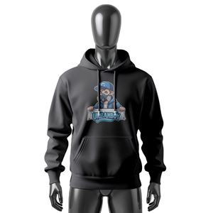 Sweat-shirt à capuche oversize streetwear unisexe en molleton numérique imprimé sur mesure pour marques de mode (vente en gros) - Product Image 2